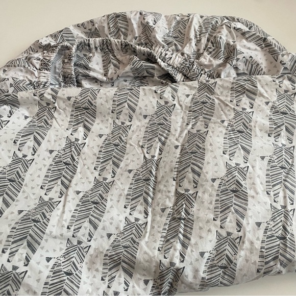 Land of Nod Zebra Savannah Fitted Crib Sheet - 100% Cotton | Pottery Barn Kids - Picture 3 of 5